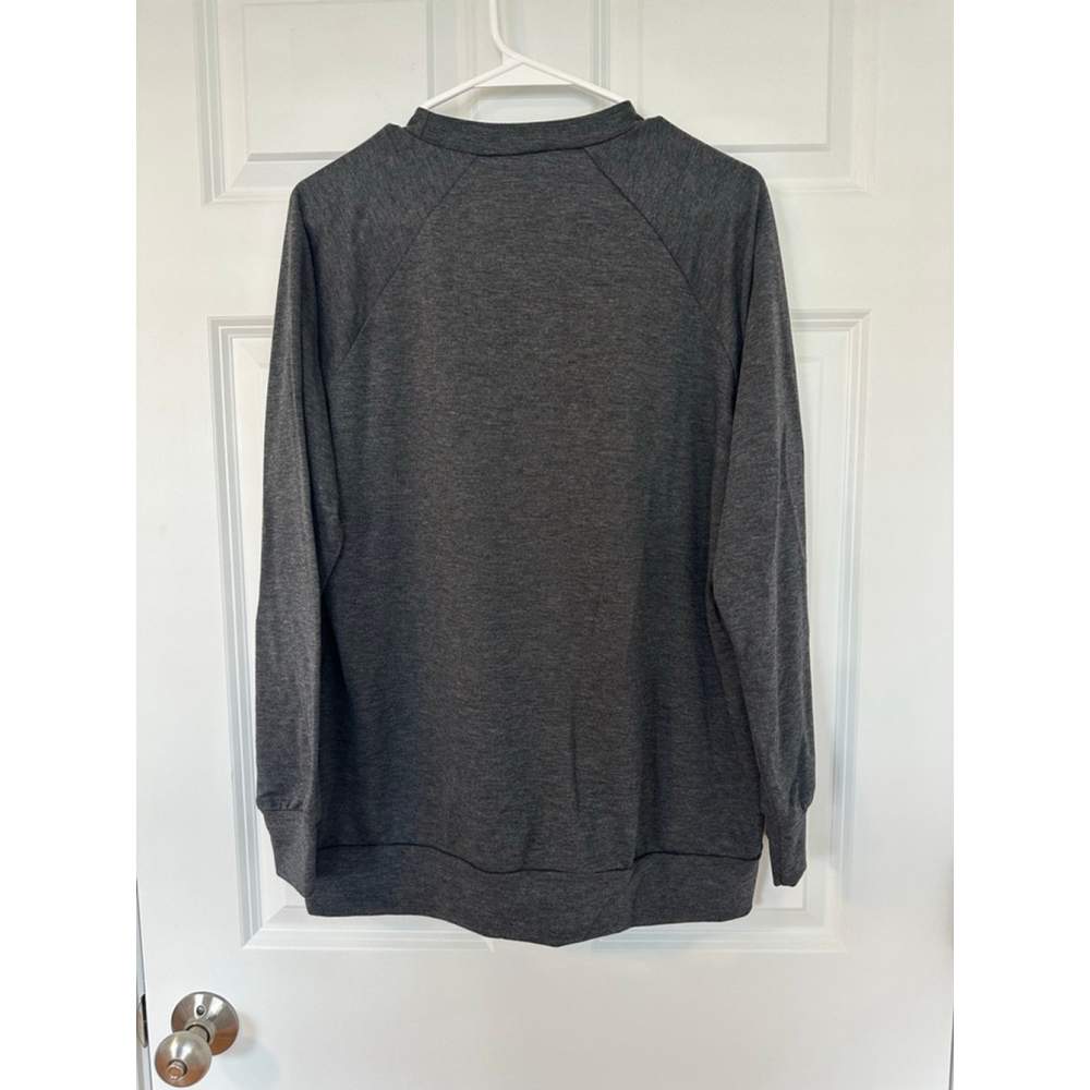 Women's Gray Cat Mom Graphic Sweatshirt M - Picture 2 of 4